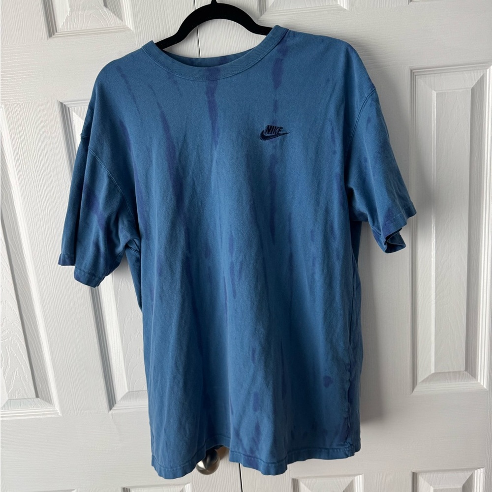 Nike Blue Tie Dye Tee Men’s M Tall Loose Fit